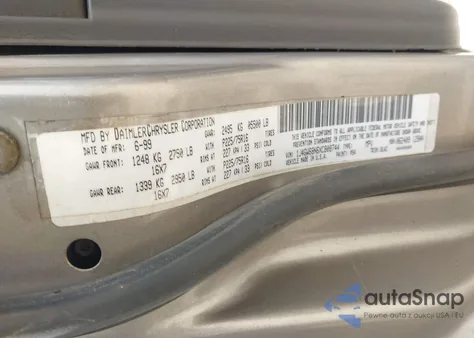 1999 Jeep Grand Cherokee Limited z USA, uszkodzony, nr VIN 1J4GW68N6XC808744